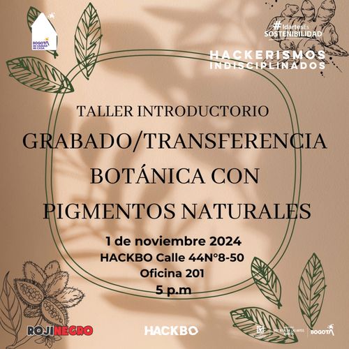 Grabado Botánico con pigmentos naturales