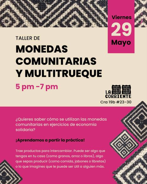 Taller de monedas comunitarias y multitrueque