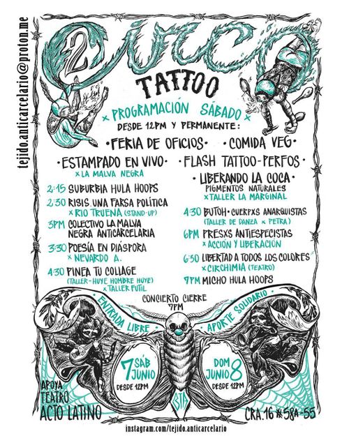 🏴 TATTOO CIRCUS BOGOTÁ 2025 🔥
Programación sábado 7 de junio