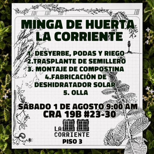 Minga de huerta La Corriente